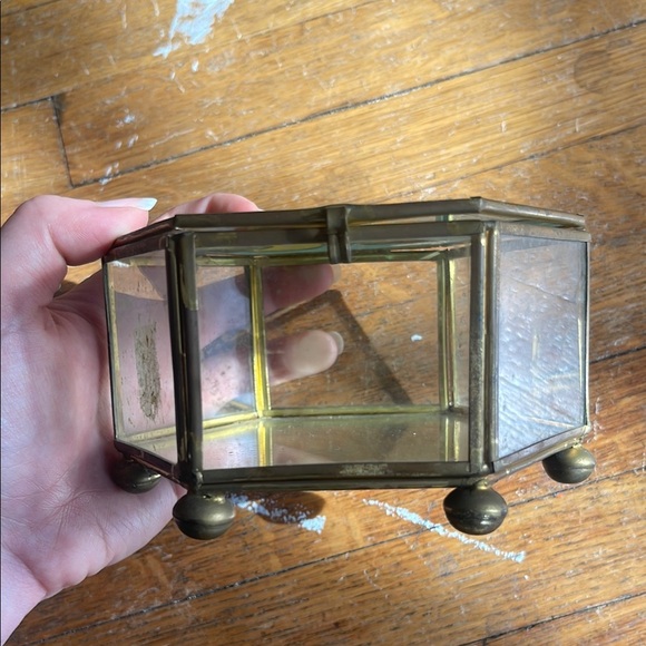 1981 George Good Hexagonal Stained Glass Vintage Jewelry Box - Picture 7 of 13